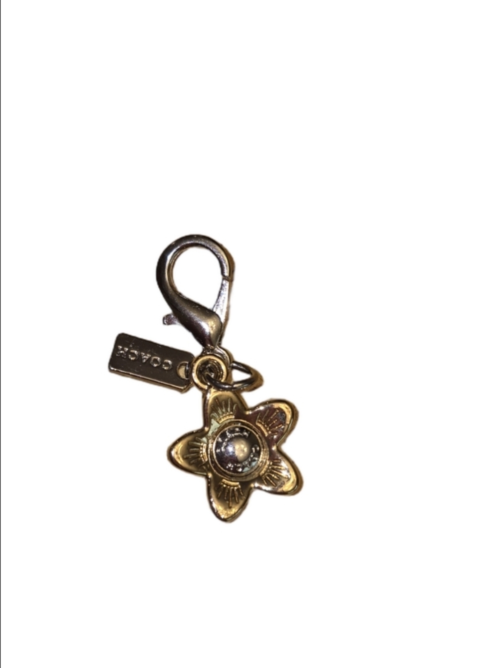 COACH Ranch Floral Signature C Zipper Pouch Wristlet With Coach Flower Bag Charm - Picture 3 of 10